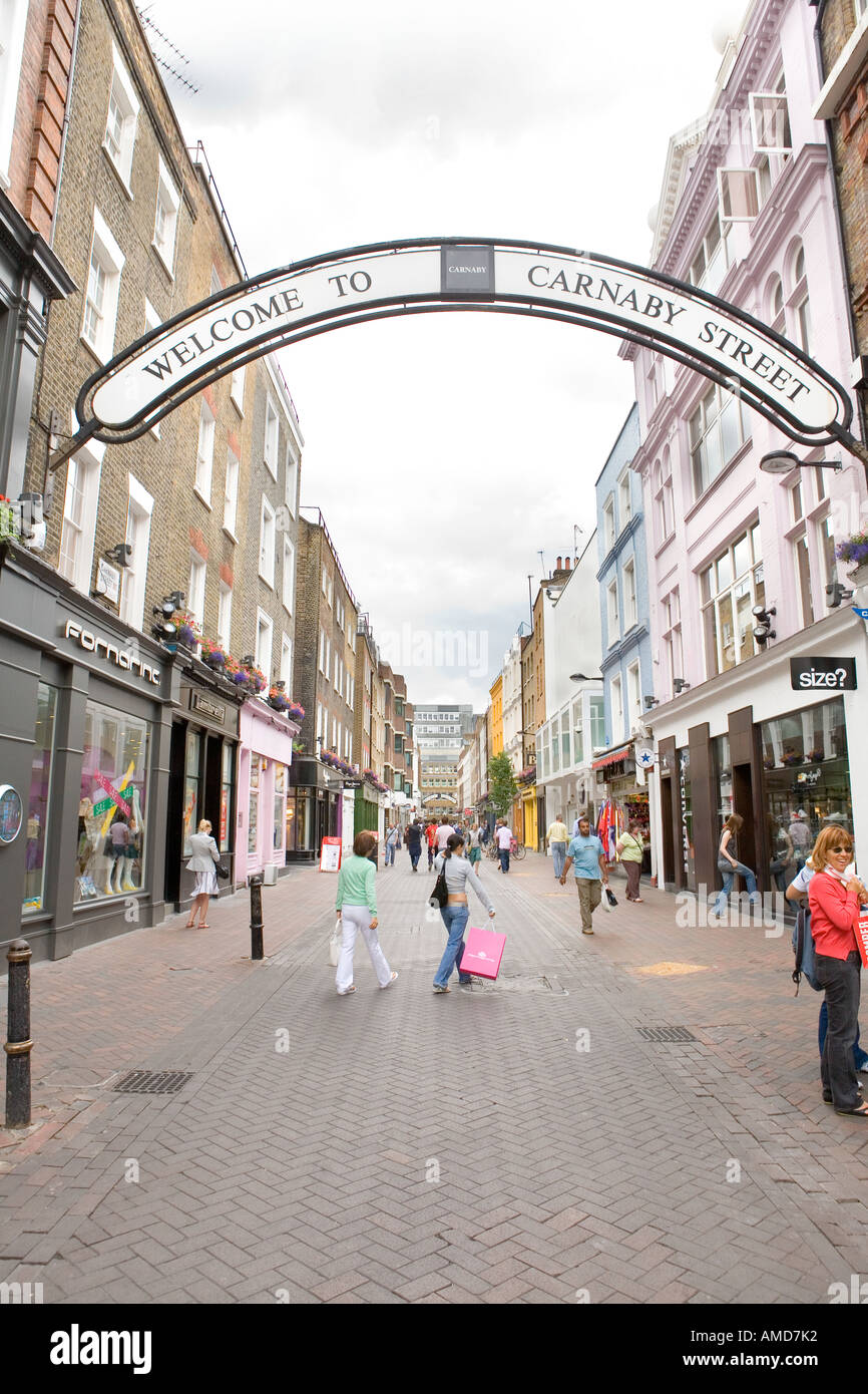 Famous shopping street in London Carnaby Street Stock Photo