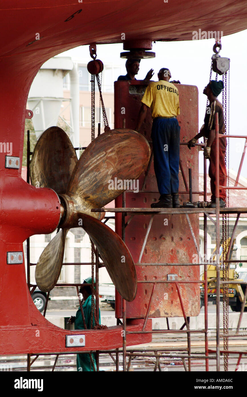 Cape Town South Africa RSA Ships Propeller under Maintenance shipwright