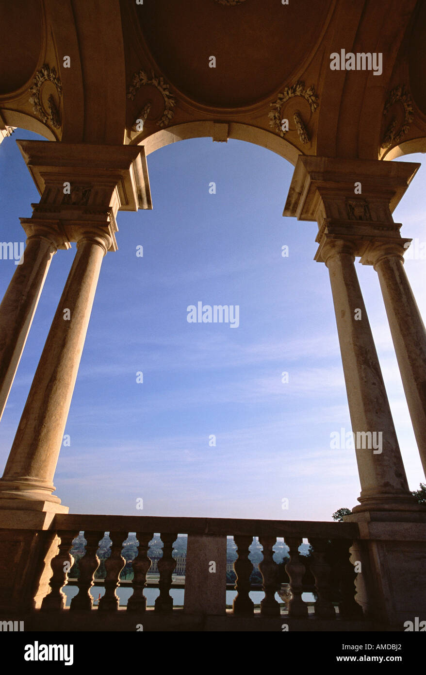 Railing with Columns and Arch, Schoenbrunn Palace, Vienna, Austria ...