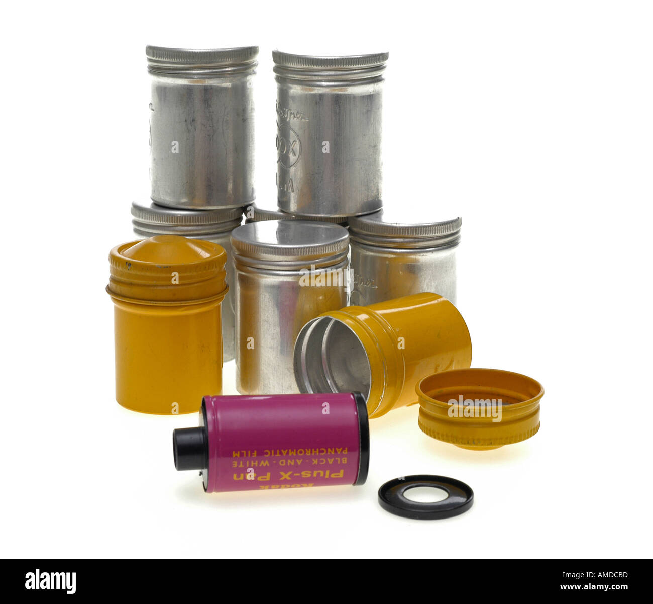metal cans, photographing equipment Stock Photo Alamy
