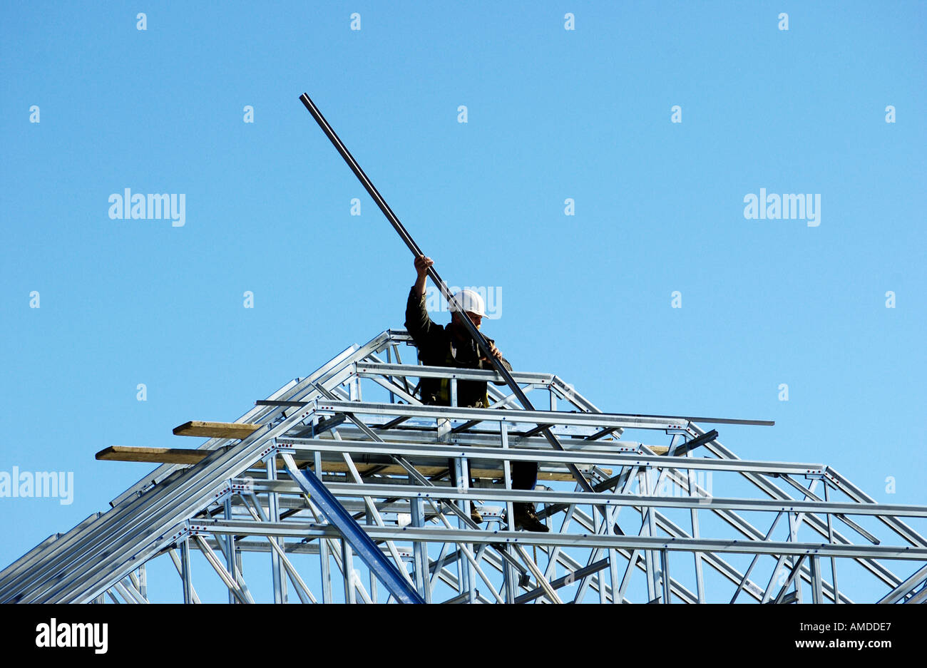 steel frame construction Stock Photo