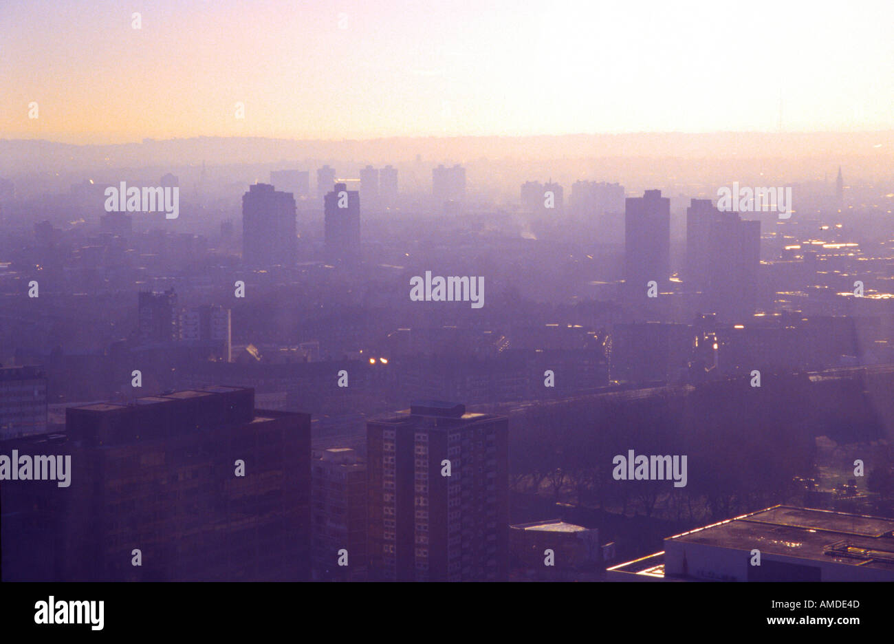View of South London from London Eye Stock Photo
