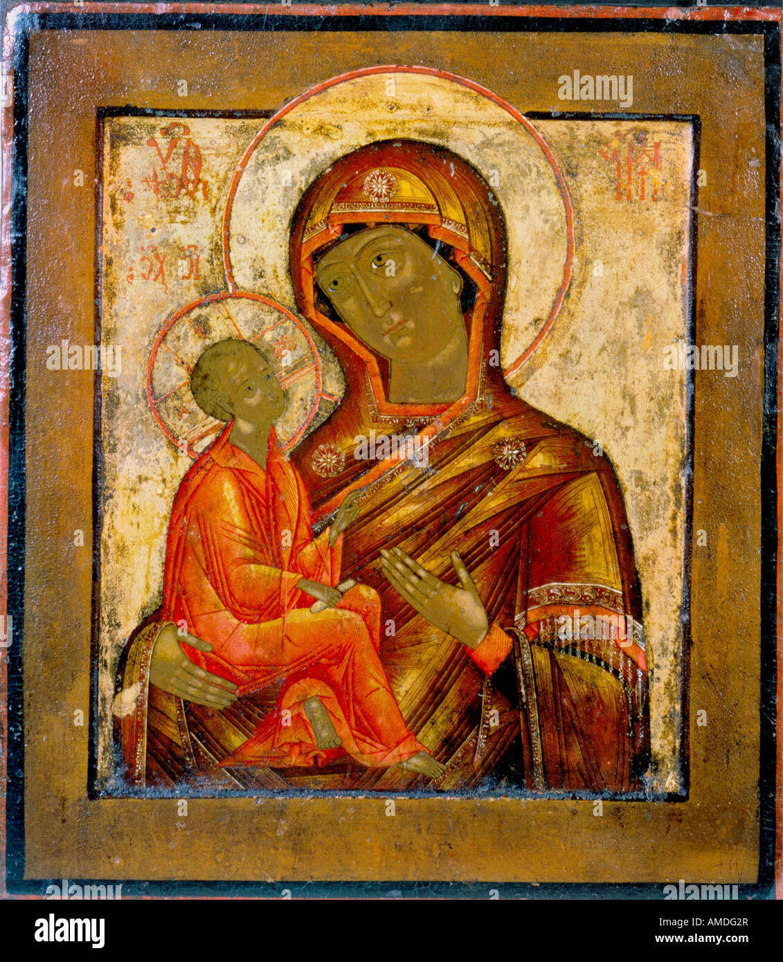 fine arts, religious art, Saint Mary with the child, icon, historic