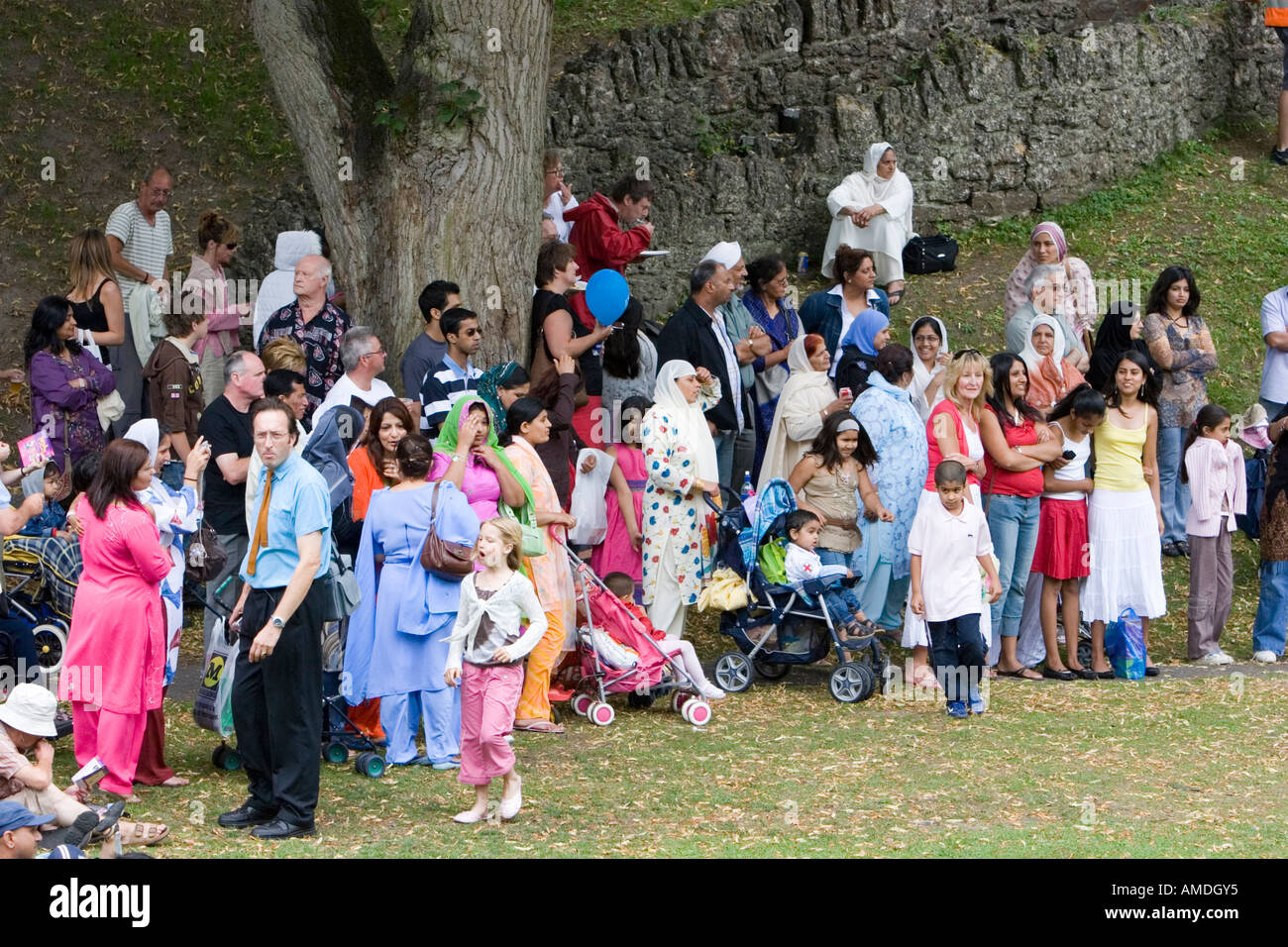 Crowds at the Swindon Mela Stock Photo Alamy