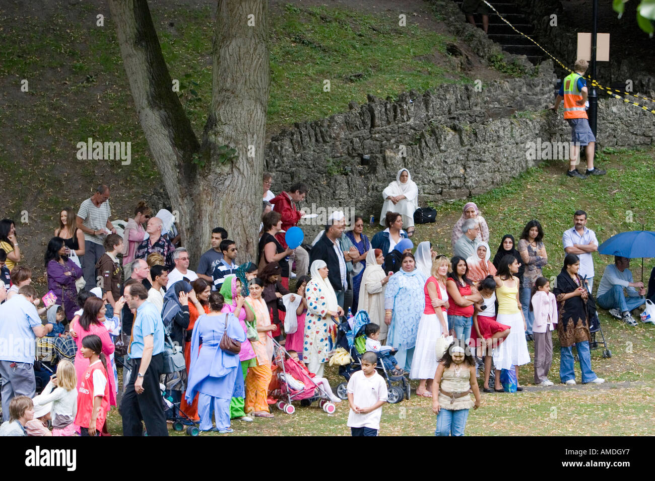 Crowds at the Swindon Mela Stock Photo Alamy
