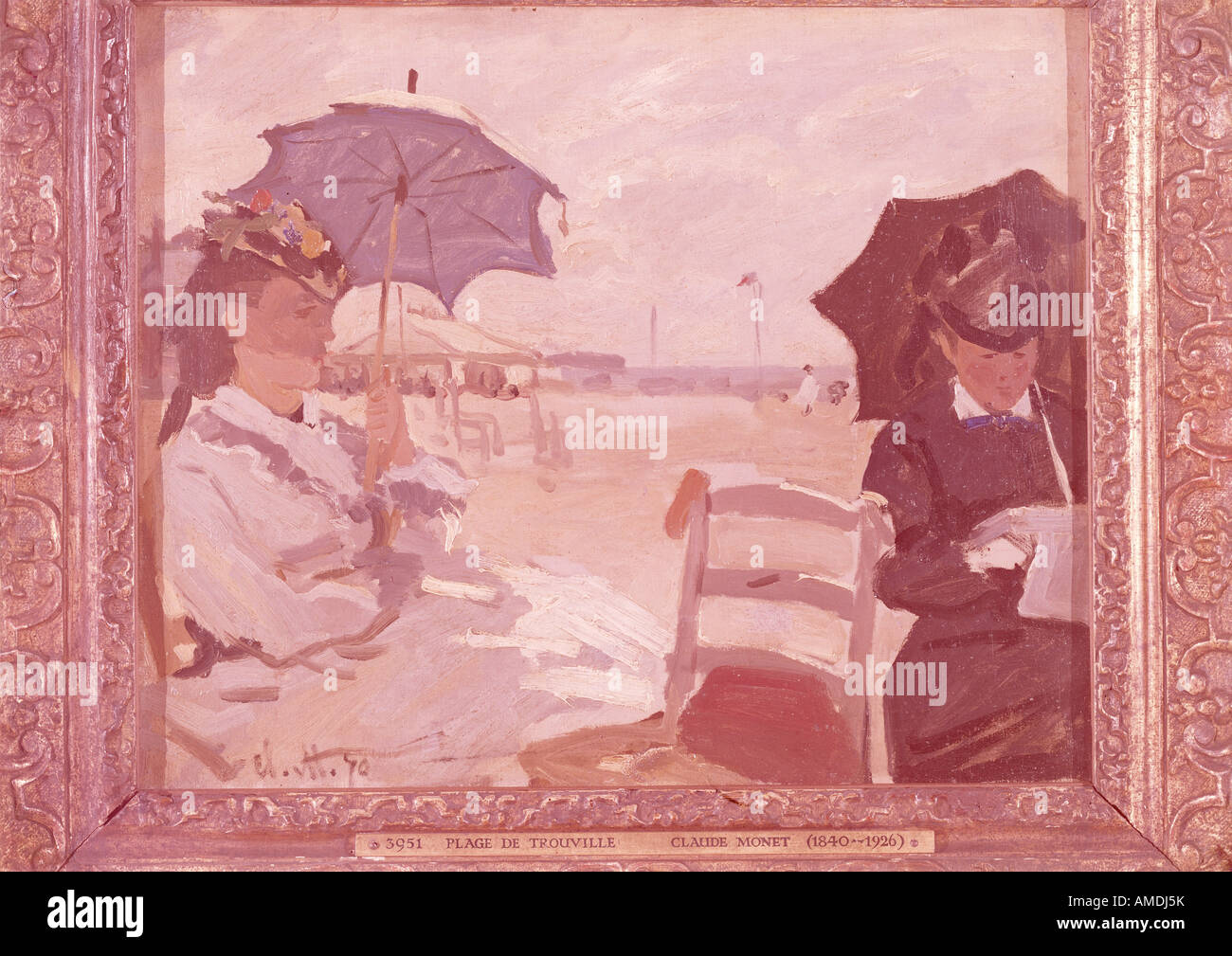 french-impressionism-people-fashin-women-umbrella-france-normandy-19th-century-hi-res-stock