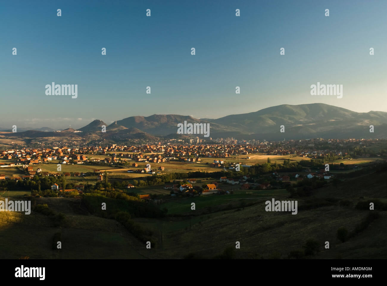 View of Mitrovica, Kosovo province, Serbia Stock Photo