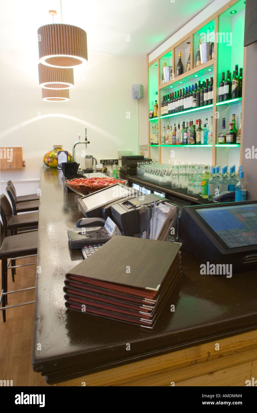 Drinks bar viewed from one end Stock Photo