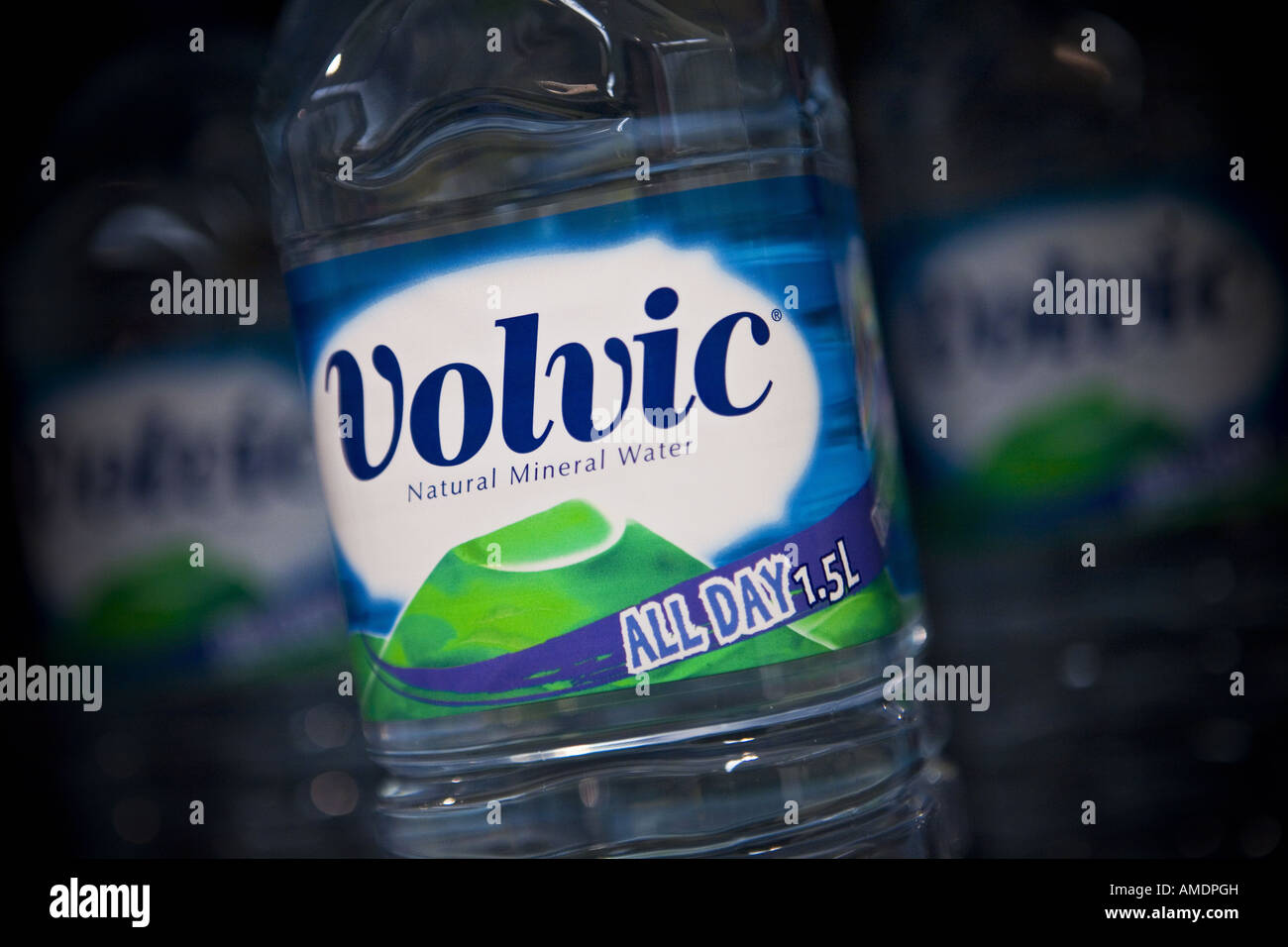 Volvic Natural Mineral Water Stock Photo - Alamy