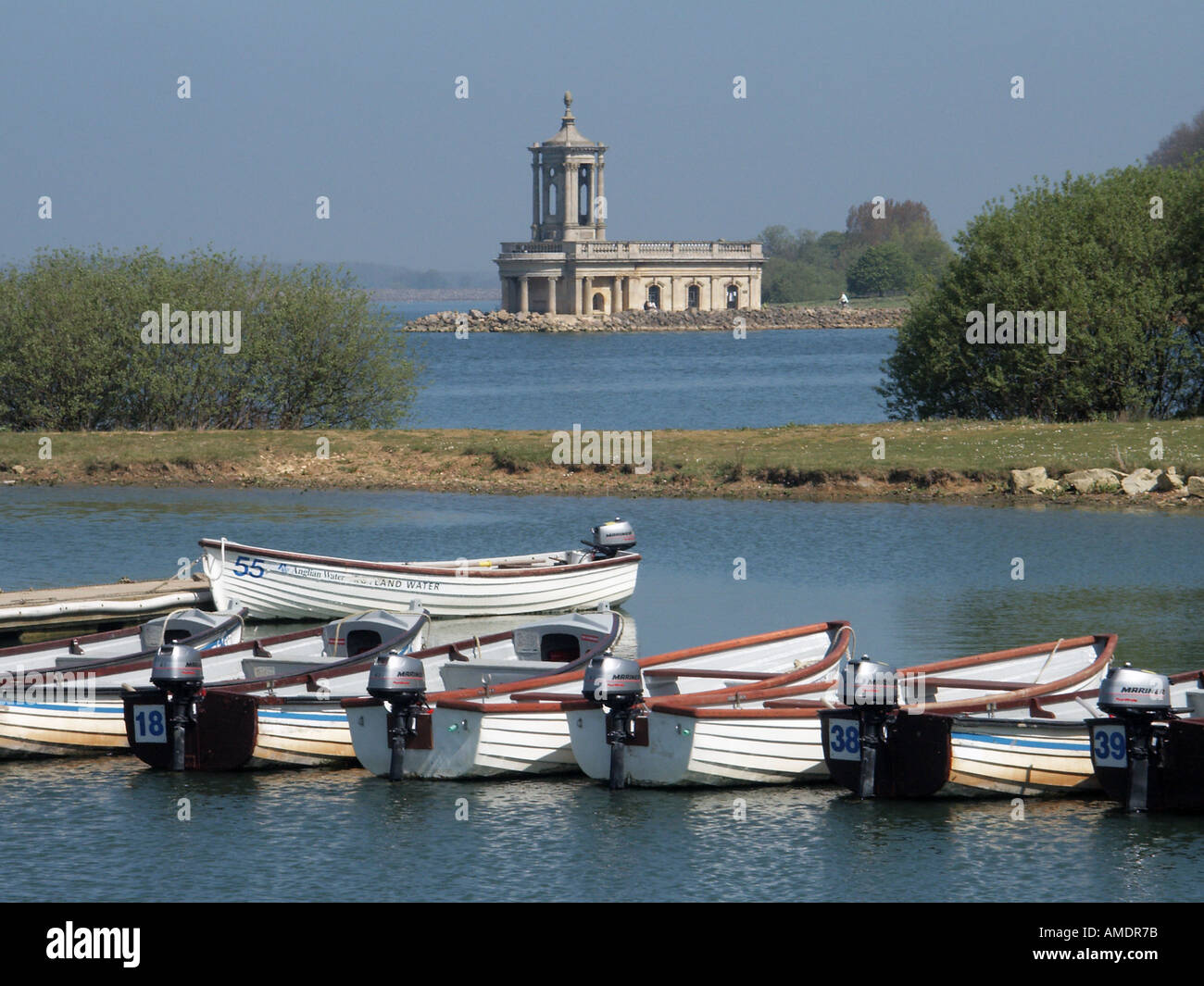 Anglian Water drinking water reservoir at Rutland Water with Normanton