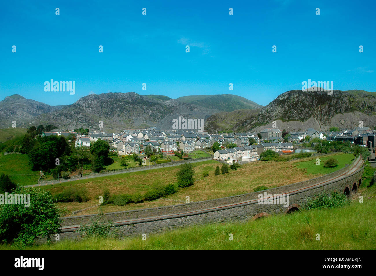 Blaenau Ffestiniog a slate mining town in North Wales Stock Photo Alamy