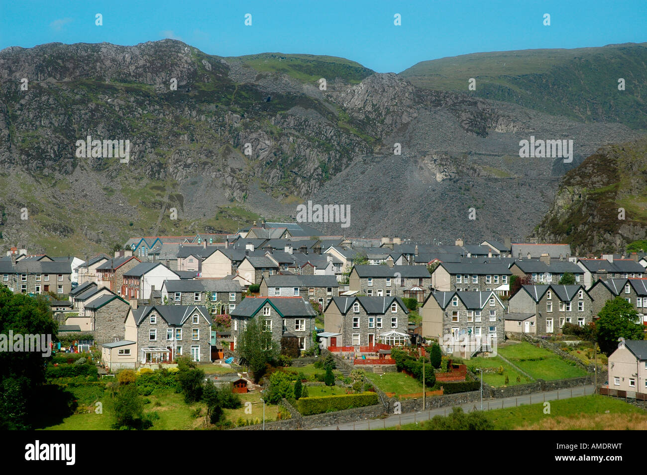 Blaenau ffestiniog slate mining town hires stock photography and