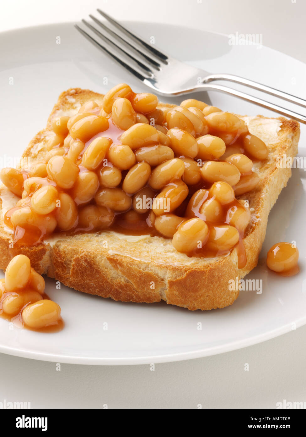 Baked Beans on Toast Stock Photo Alamy
