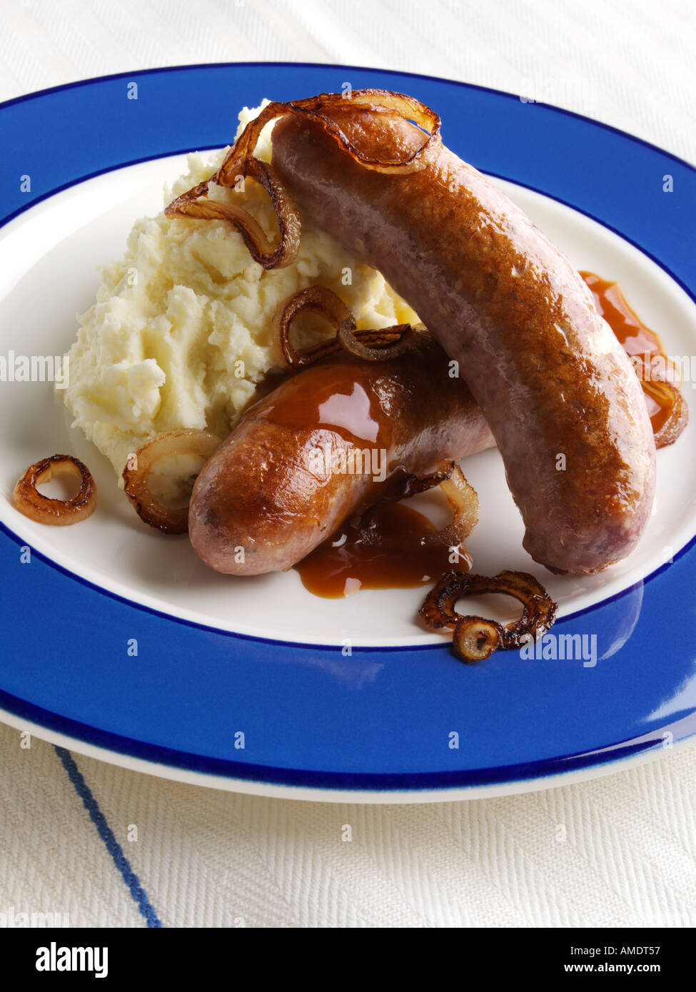 Pork Sausage and Mash Stock Photo Alamy