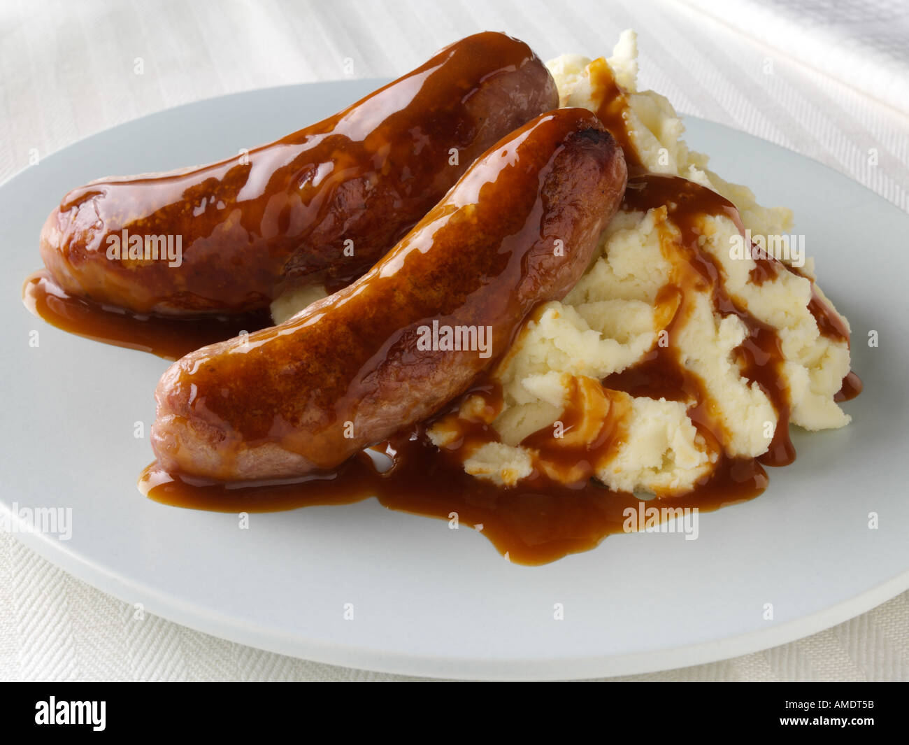 Pork Sausage and Mash Stock Photo Alamy