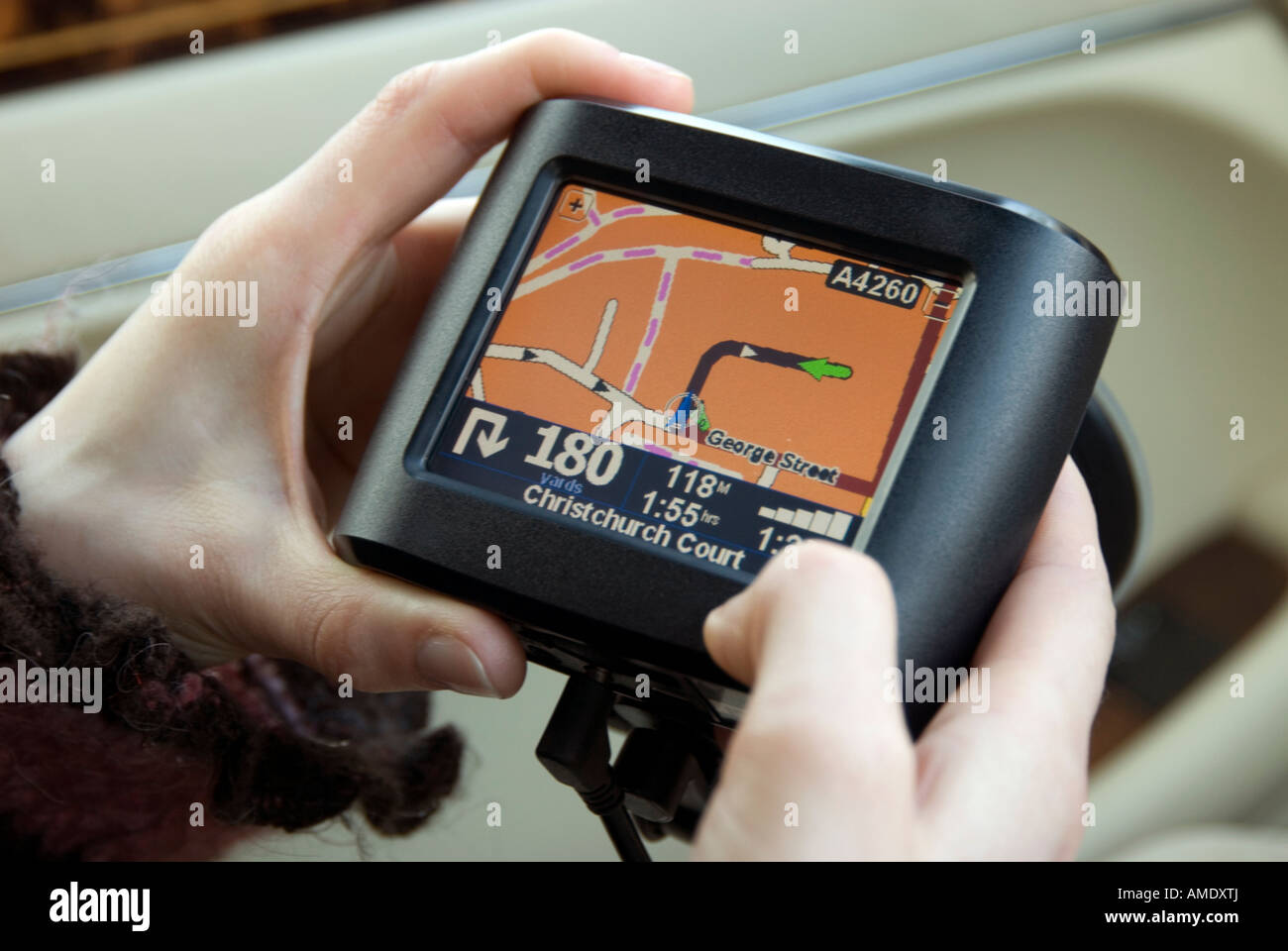using car gps system Stock Photo Alamy