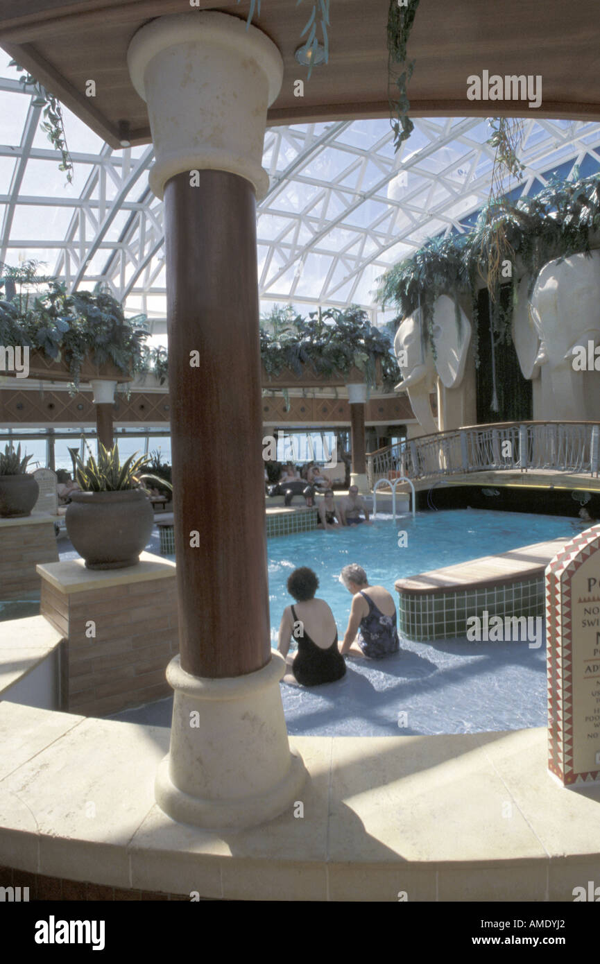 Indoor Swimming Pool on Cruise Ship Stock Photo - Alamy