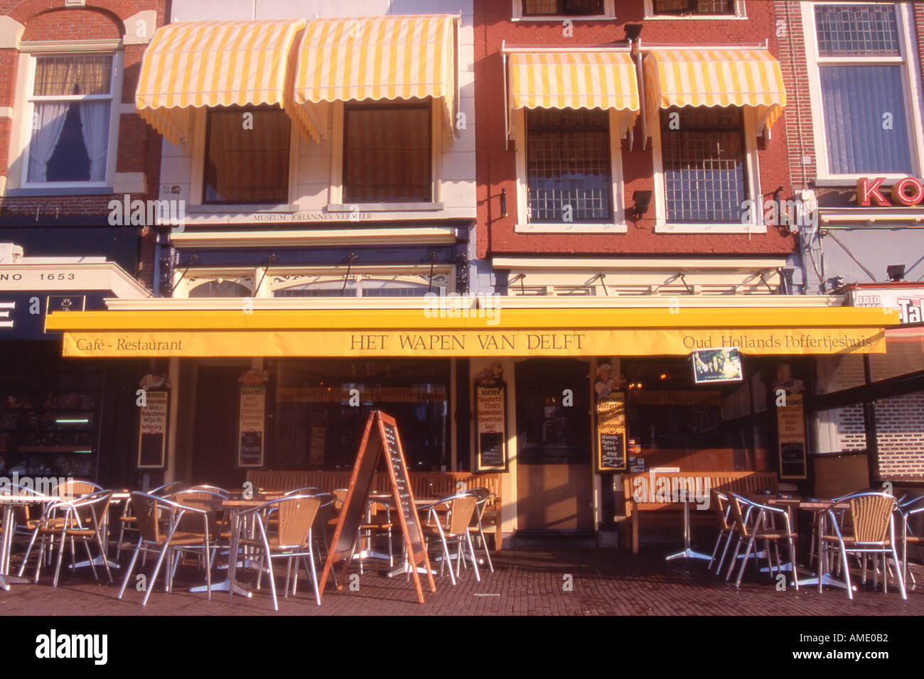 Holland A coffee shop in Delft Stock Photo Alamy
