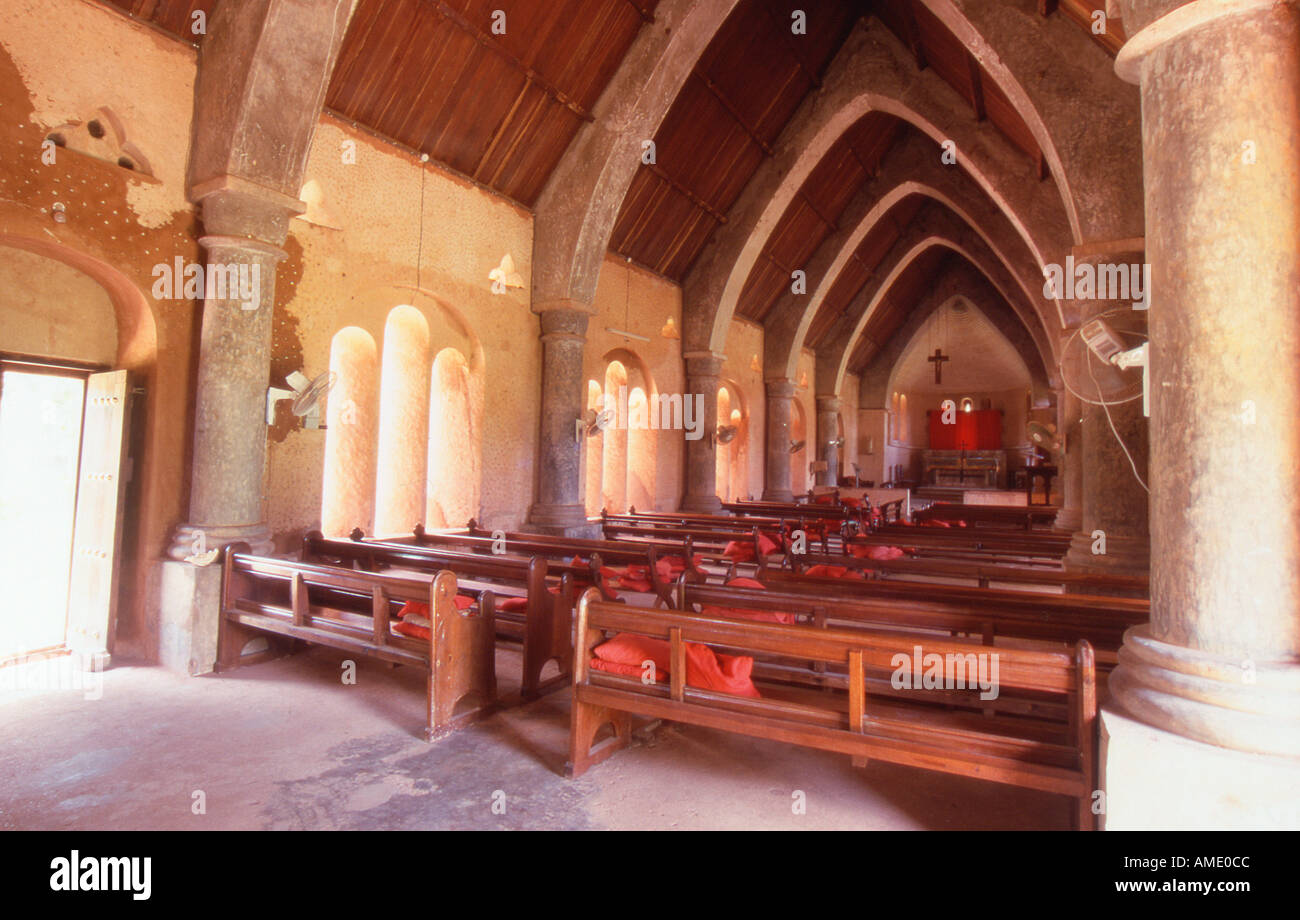 Tanzania Zanzibar Interiror of Saint John s church Stock Photo