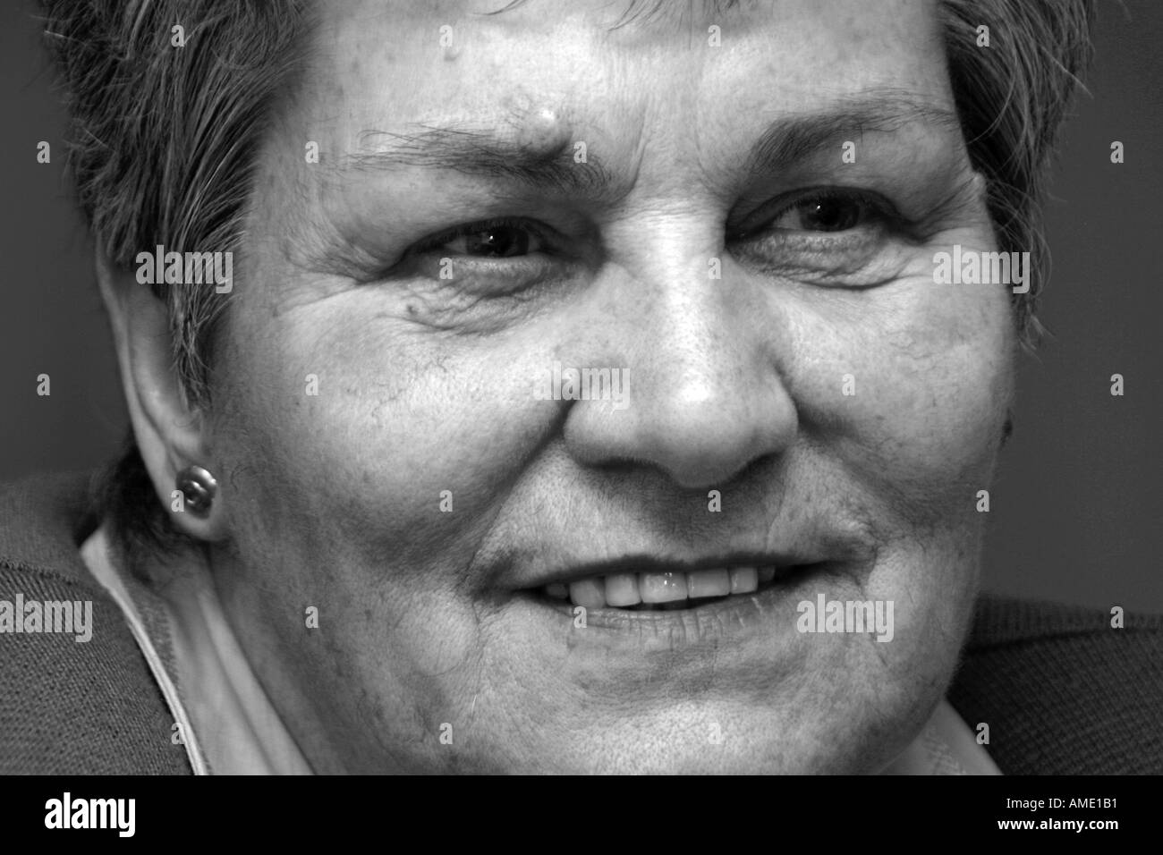 Caucasian Age 60 70 Black And White Stock Photos & Images - Alamy