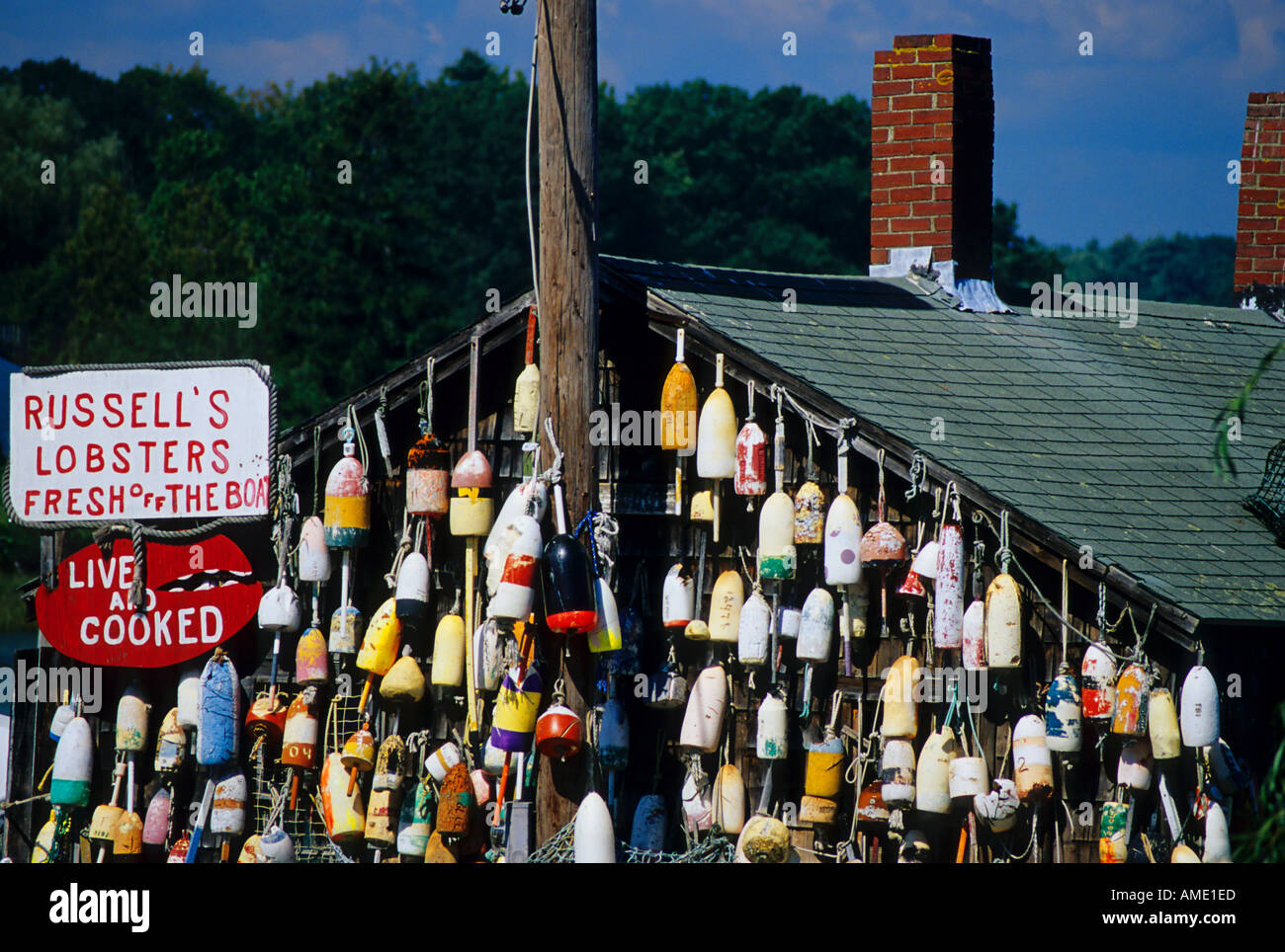 Russell's Lobster Shack, The Yorks, York, Maine, United States Stock