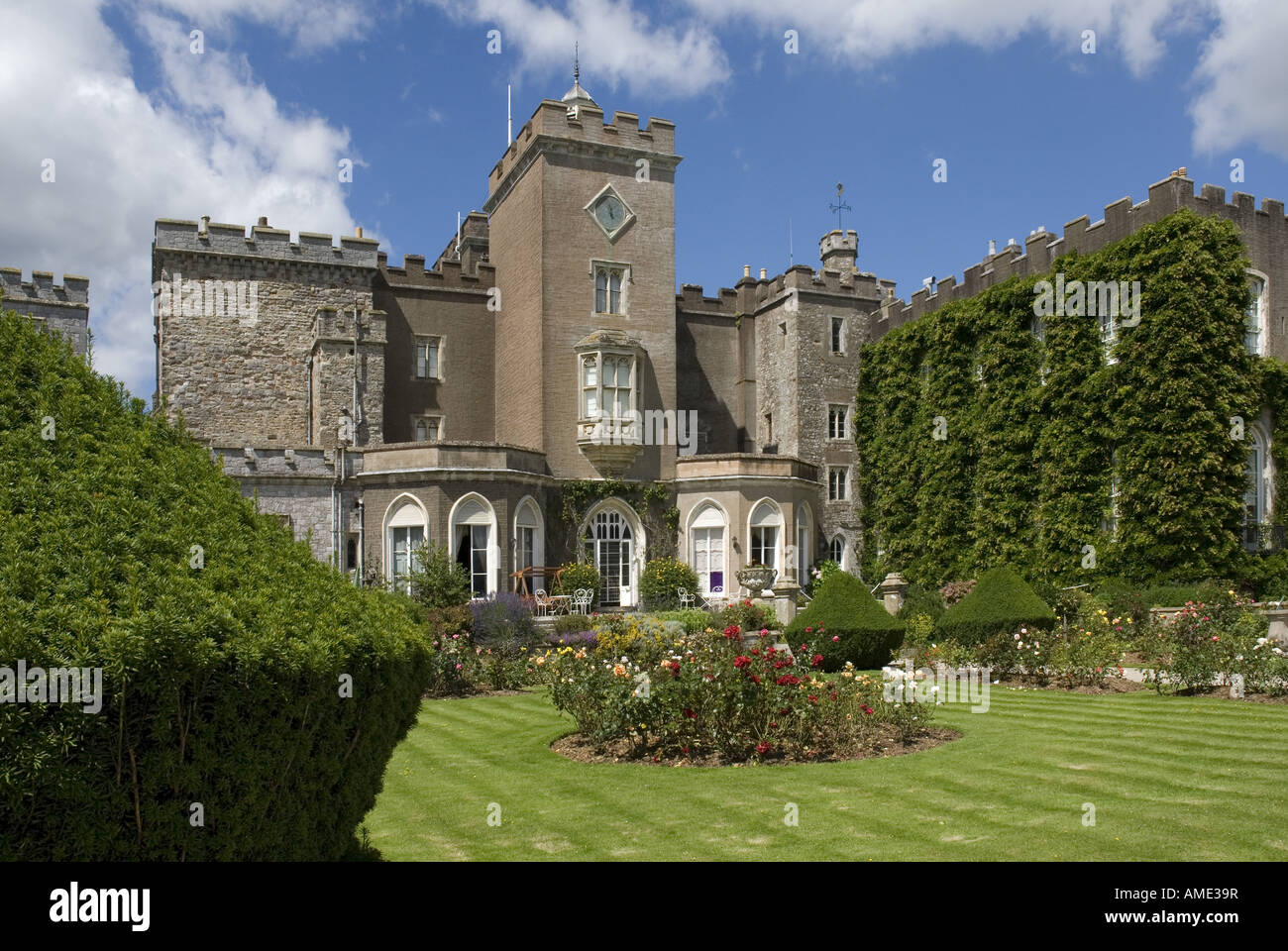 Powderham Castle, historic home of the Earl of Devon near Exeter Stock