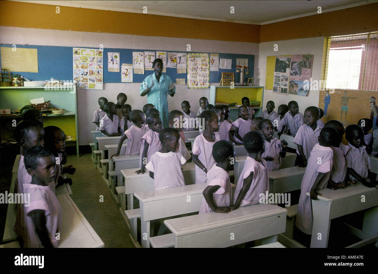 Samburu Primary School children Stock Photo