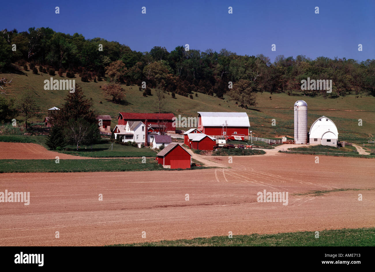 Wisconsin dairy farm near Prairie Du Sac in the Southern portion of the
