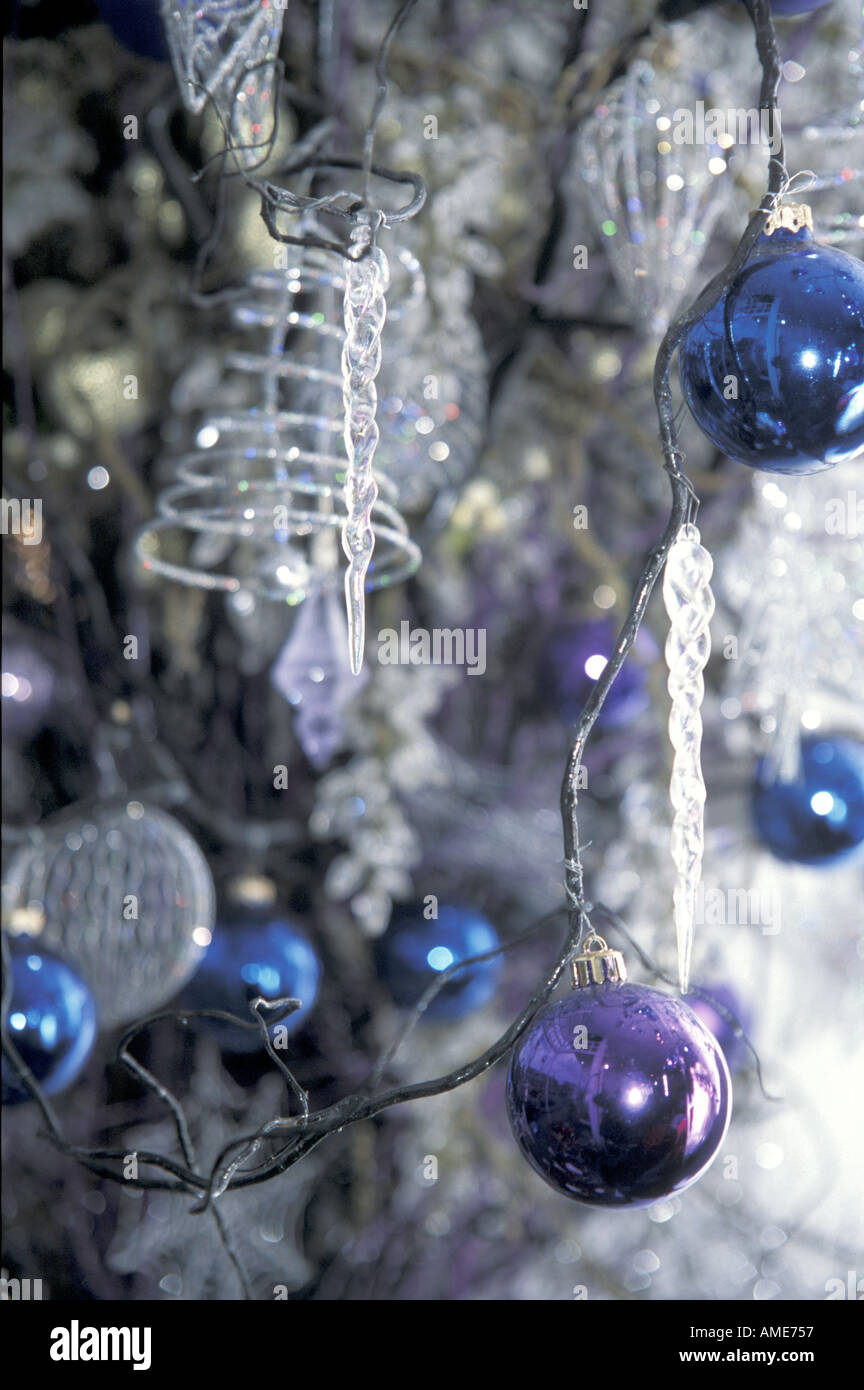 Christmas Tree Decorations With Icicles Stock Photo 1369942 Alamy