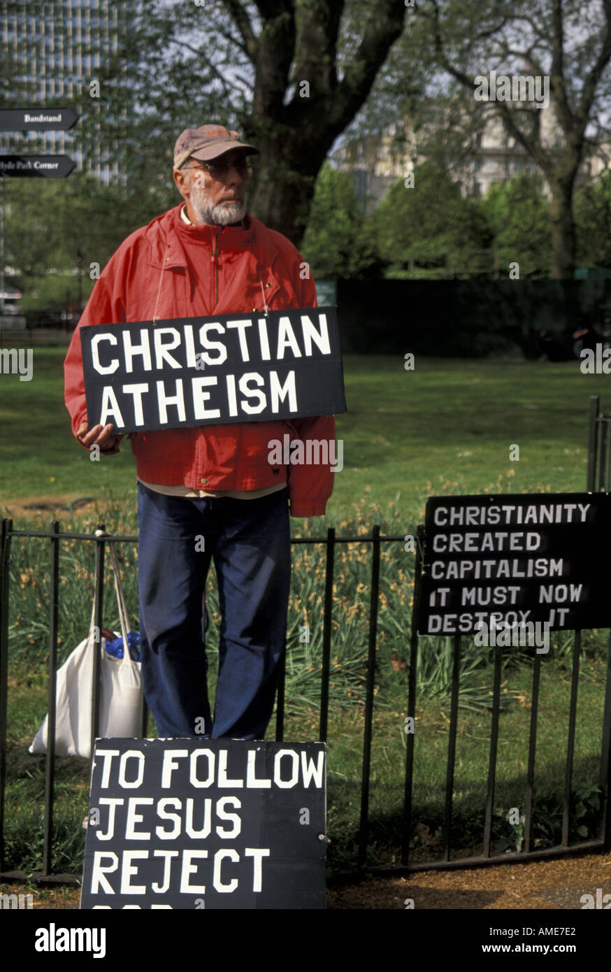 Speaker at London's famous Speaker's Corner in Hyde Park Stock Photo