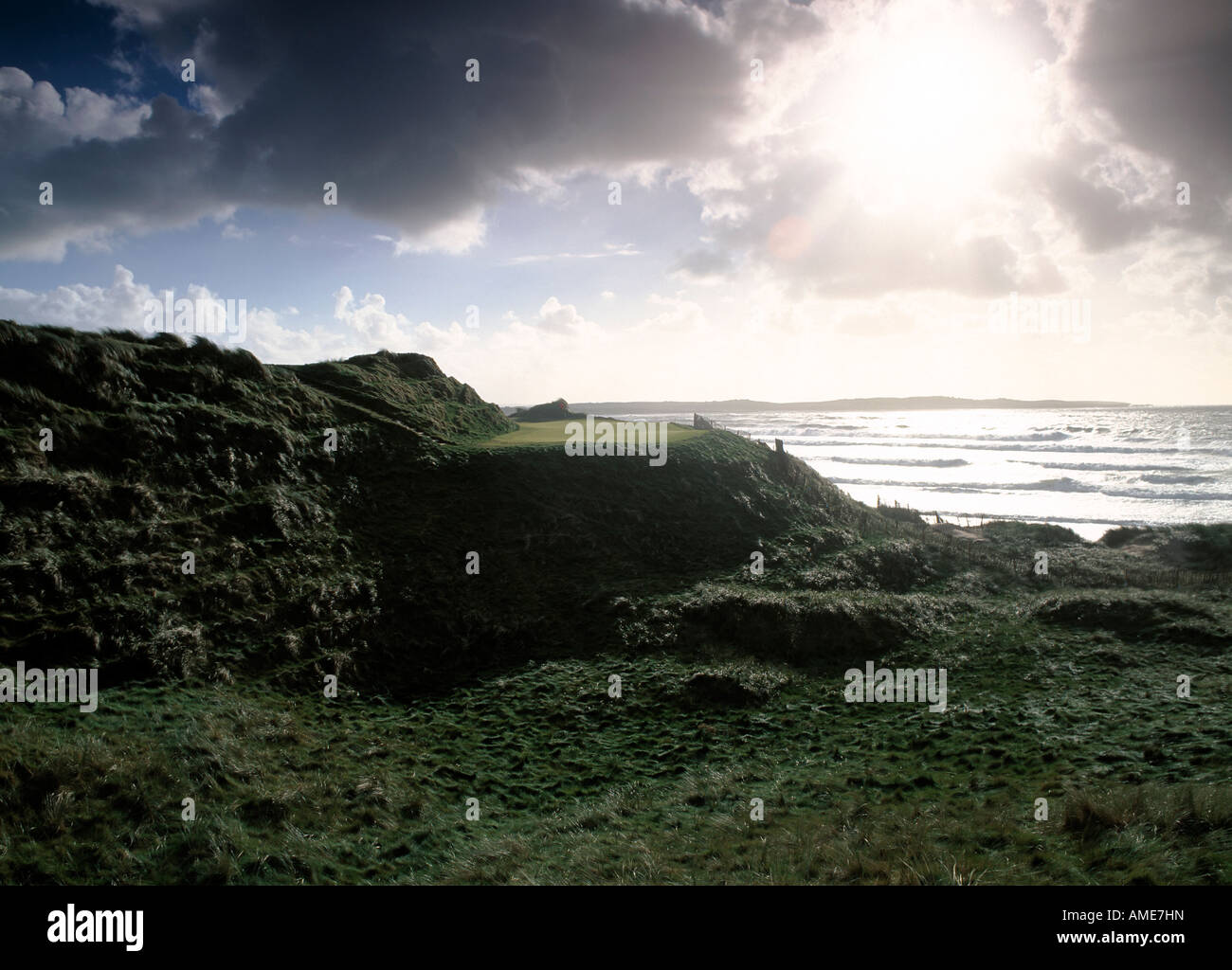 dunbeg, doonbeg golf course, 18 hole links course on atlantic coast, Stock Photo