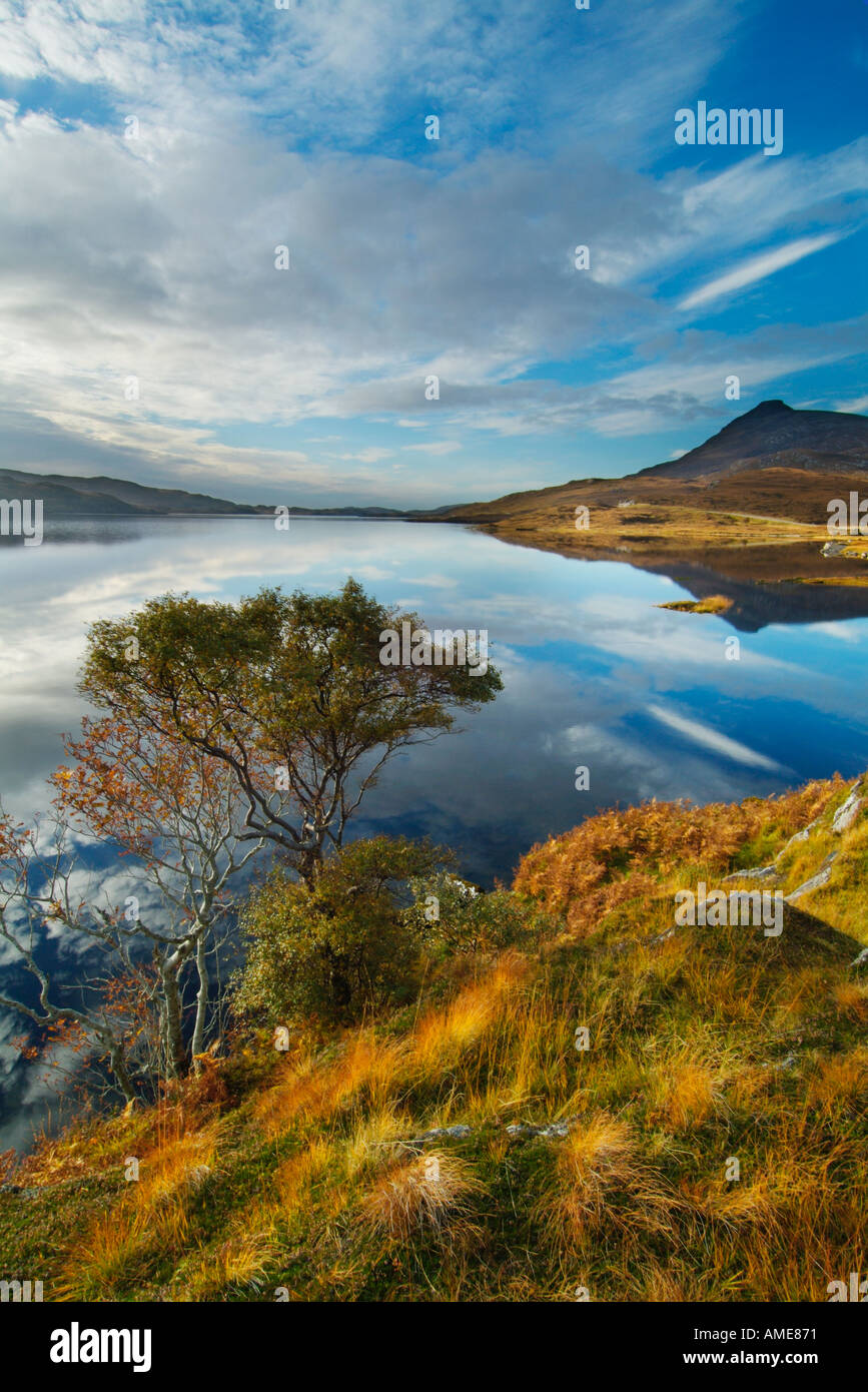 Loch Assynt near Lochinver Sutherland NW Scotland UK Stock Photo