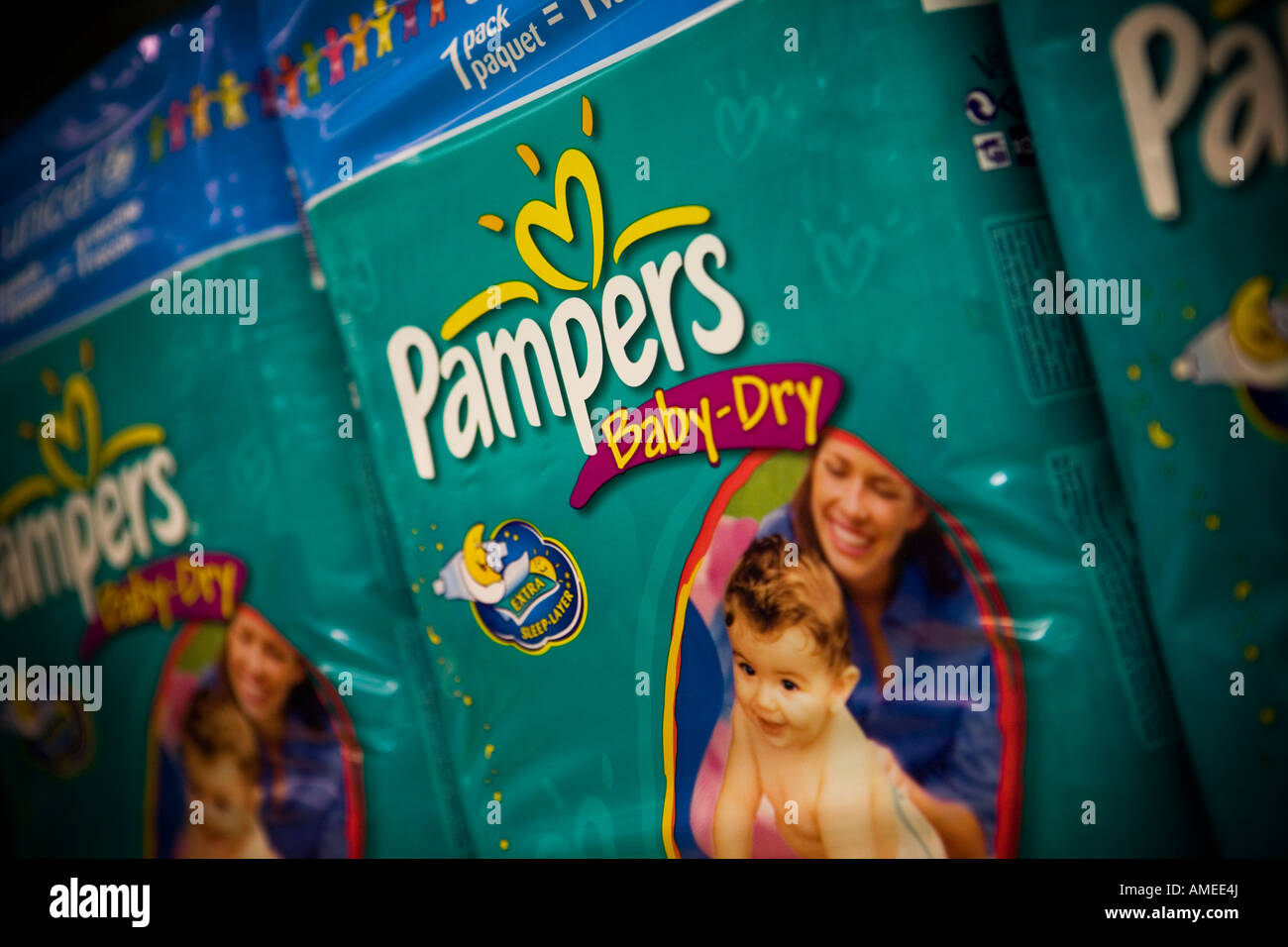 Pampers nappies Pampers is a Procter Gamble brand Stock Photo