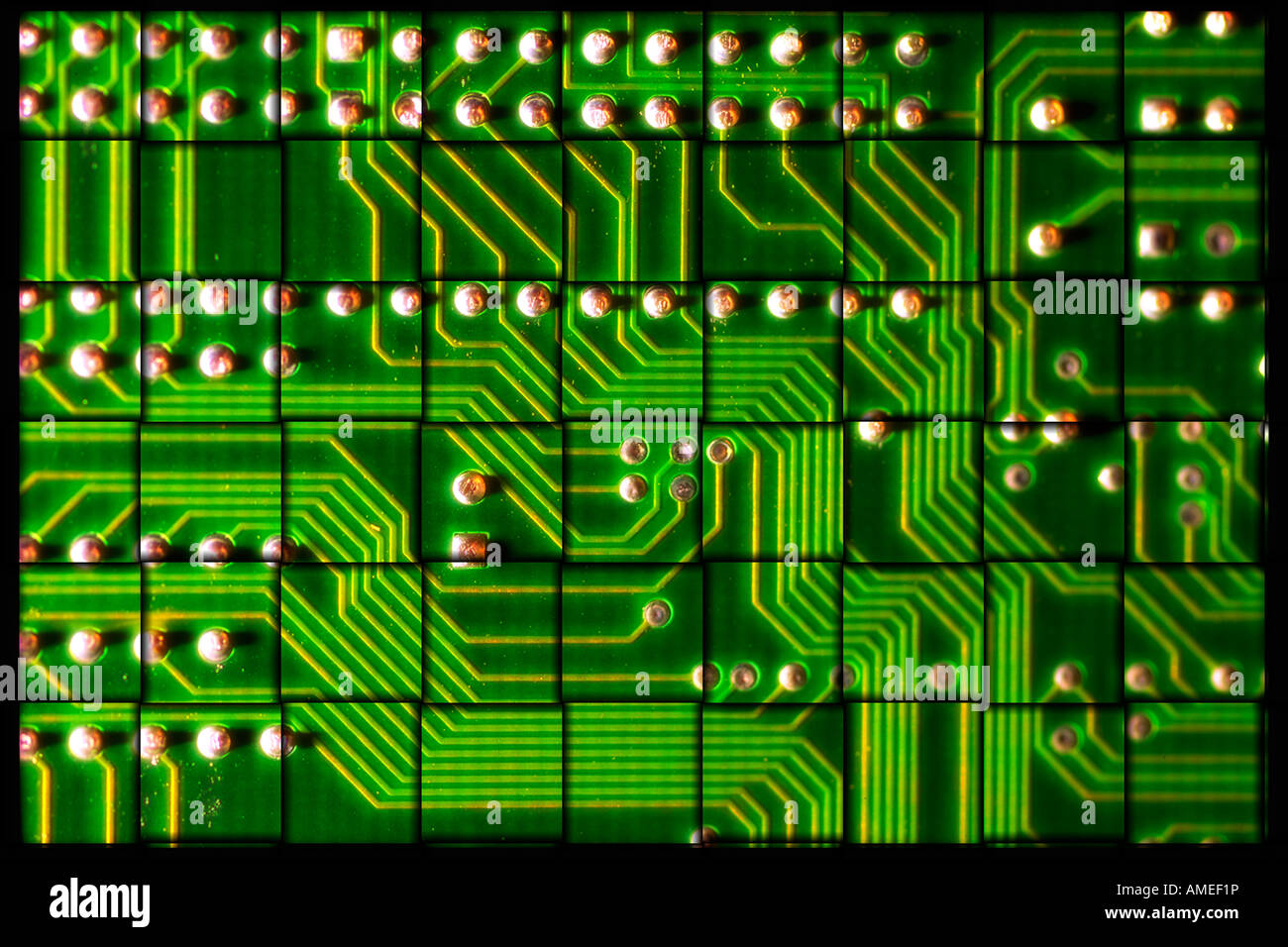 closeup of circuit board Stock Photo