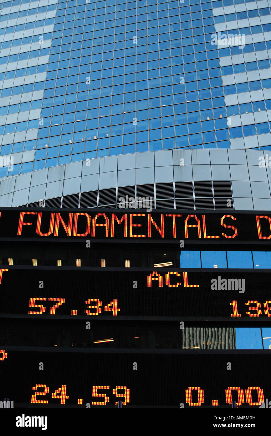 Times Square News and Financial Ticker Stock Photo - Alamy