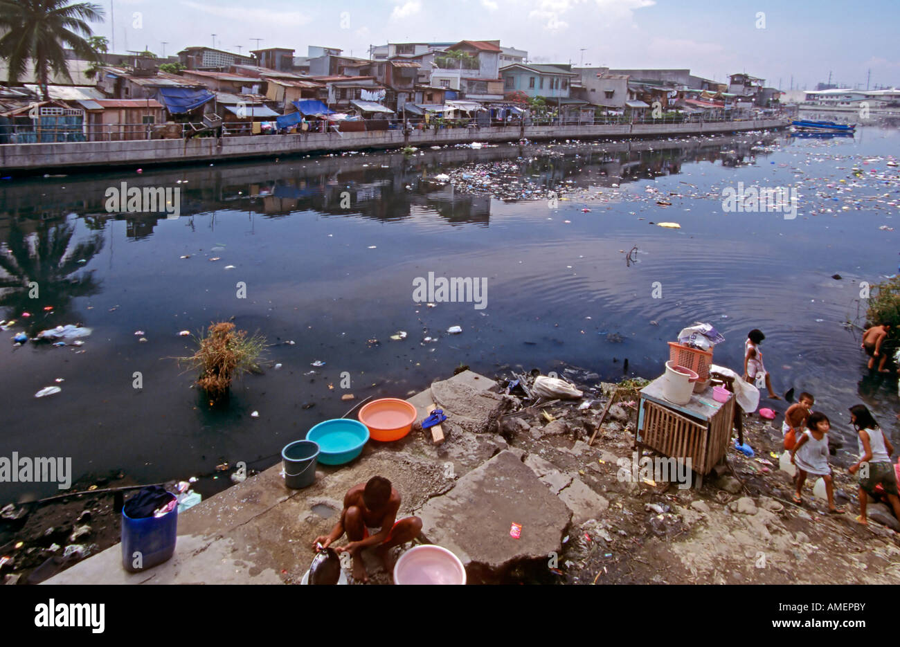 Slum Tondo Manila Philippines Stock Photo