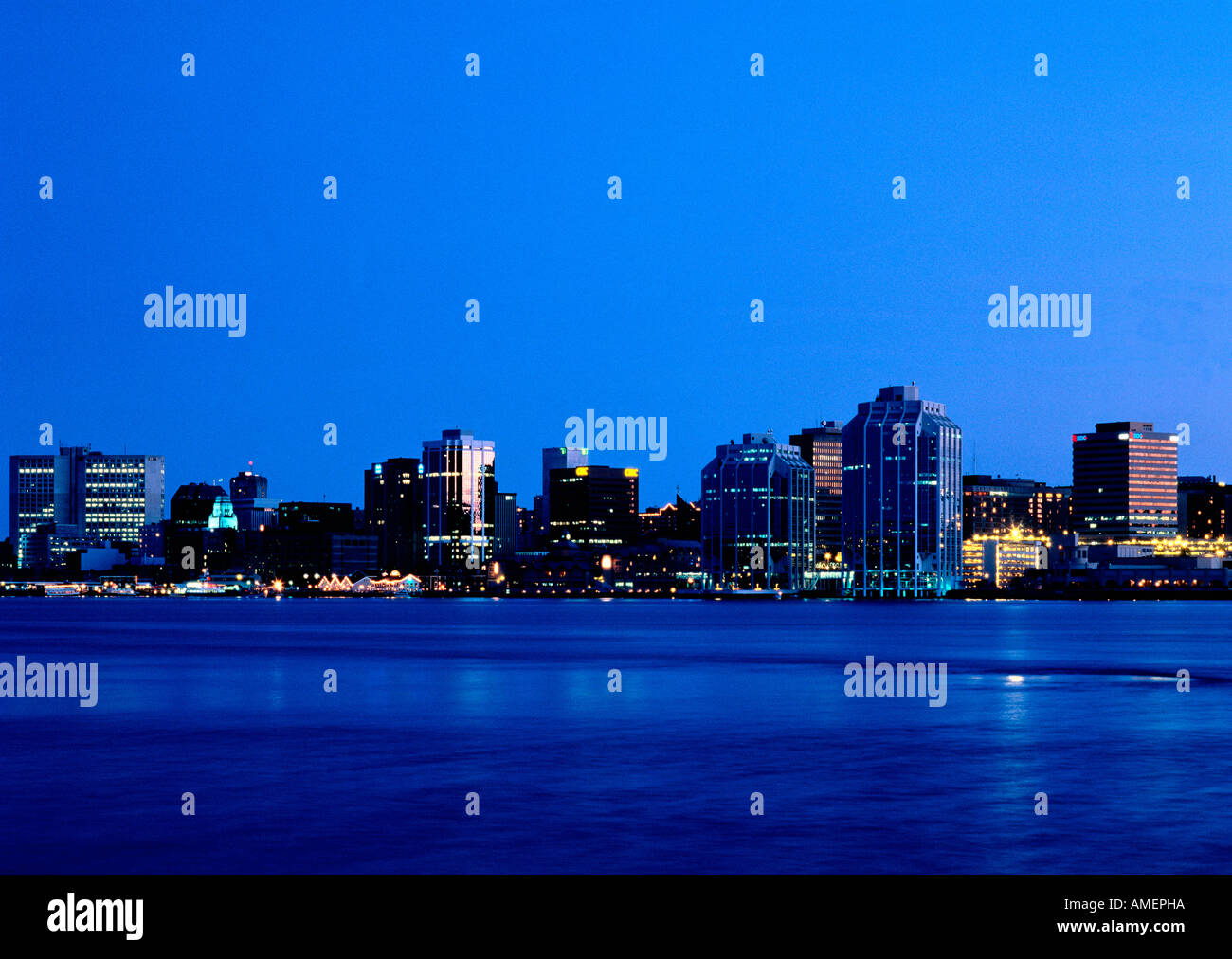 City Skyline at Night Halifax, Nova Scotia, Canada Stock Photo Alamy