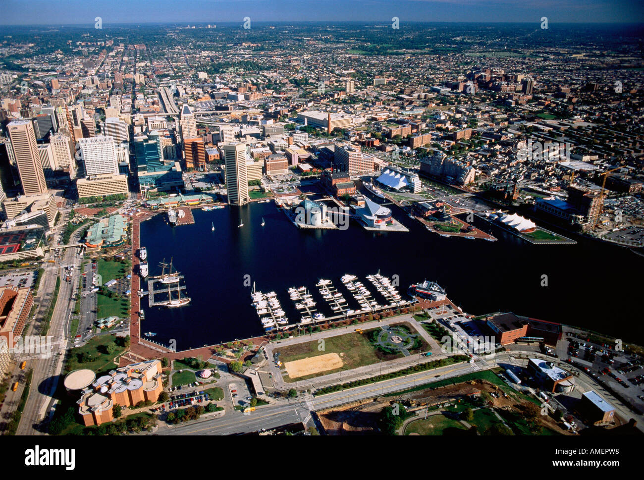 Aerial View of Baltimore Harbor Maryland, USA Stock Photo - Alamy