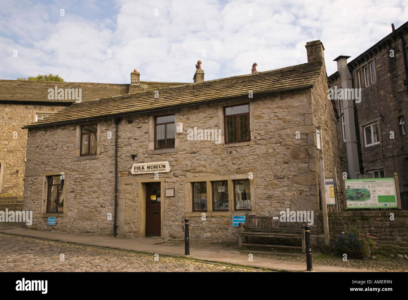 Folk museum in old stone building in village of Grassington North Yorkshire England UK Stock Photo