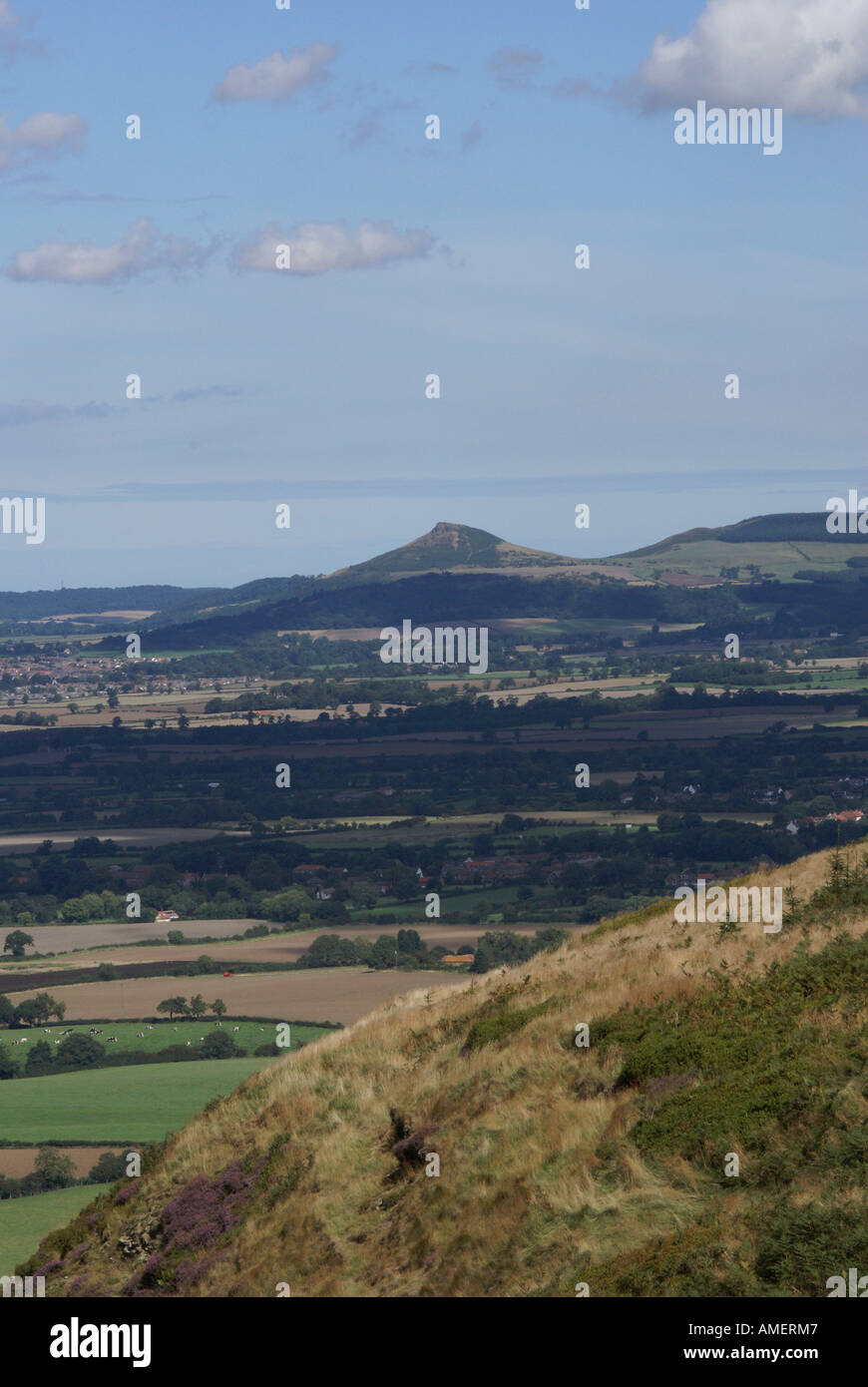 Roseberry Topping from Carlton Bank North York Moors National Park England Stock Photo