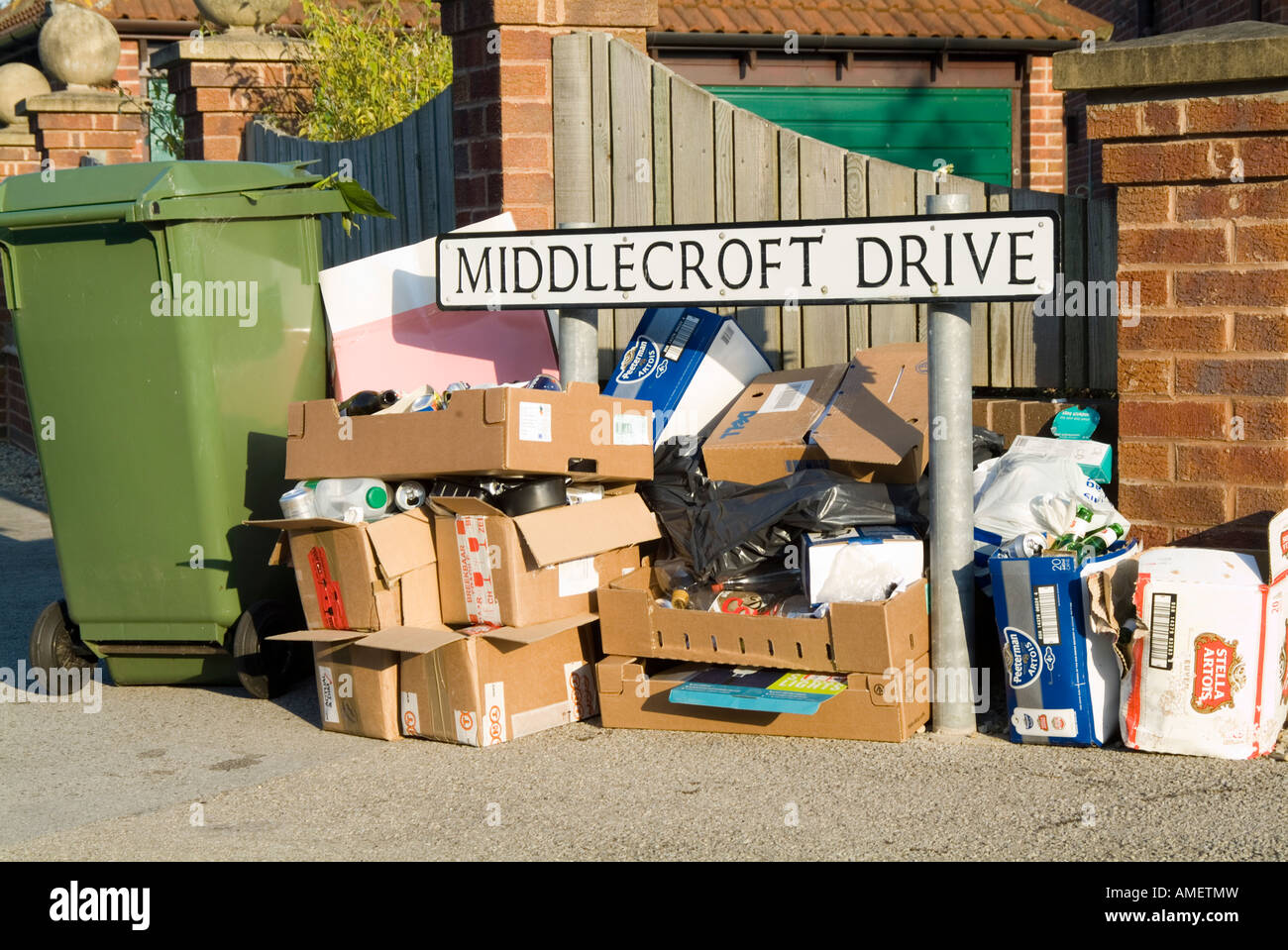 Kerbside recycling box bags hi-res stock photography and images - Alamy