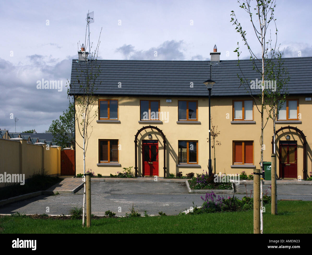 New homes in the village of Lusk, near Dublin, Ireland Stock Photo Alamy