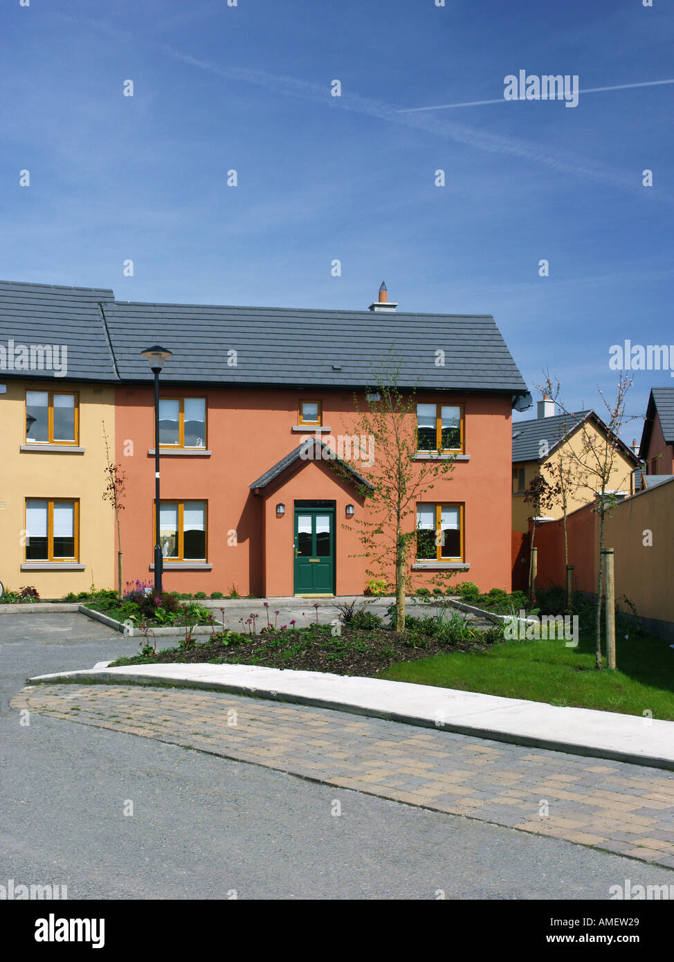 New homes in the village of Lusk, near Dublin, Ireland Stock Photo Alamy