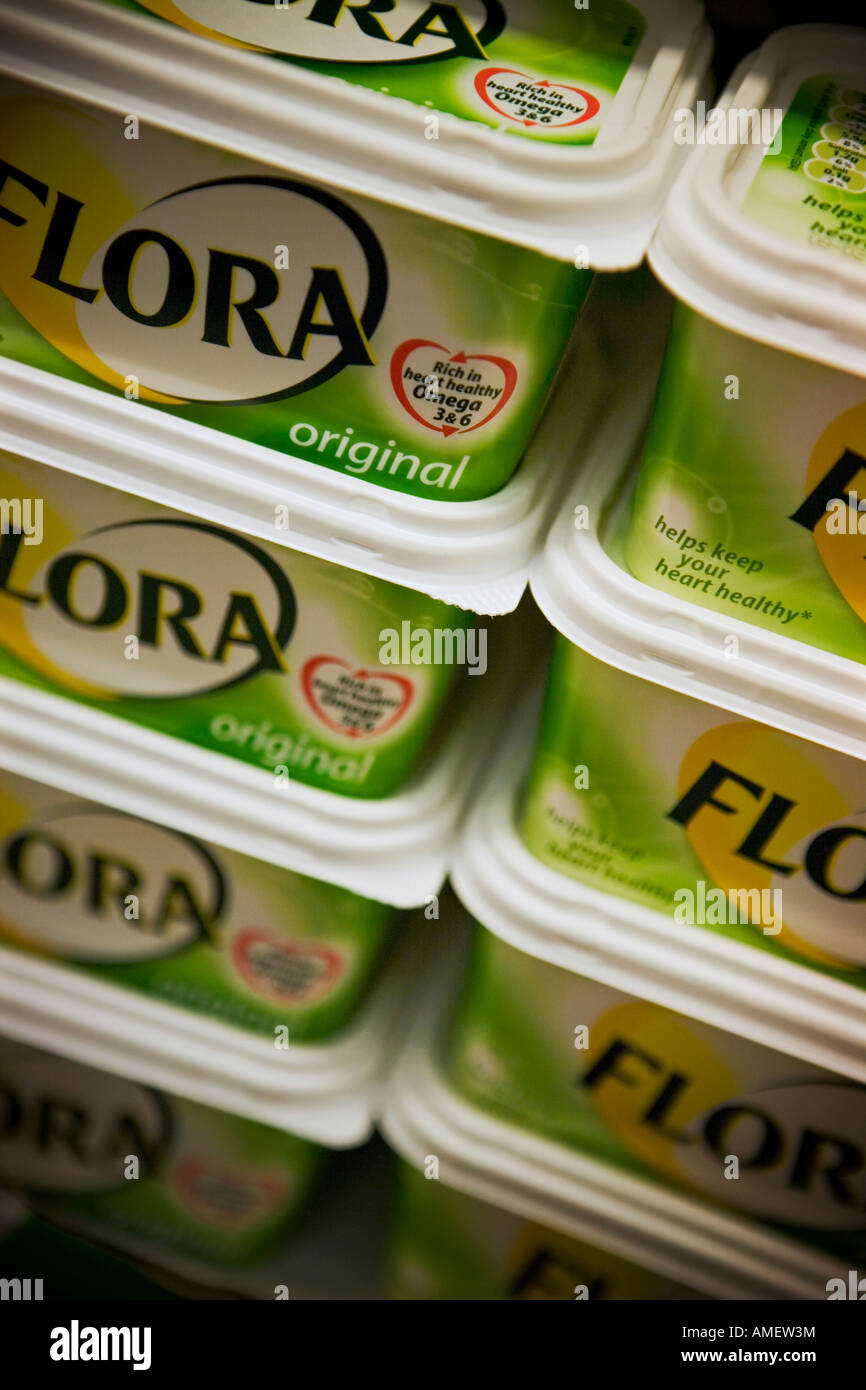 Flora original spread tubs Flora is a Unilever brand Stock Photo Alamy