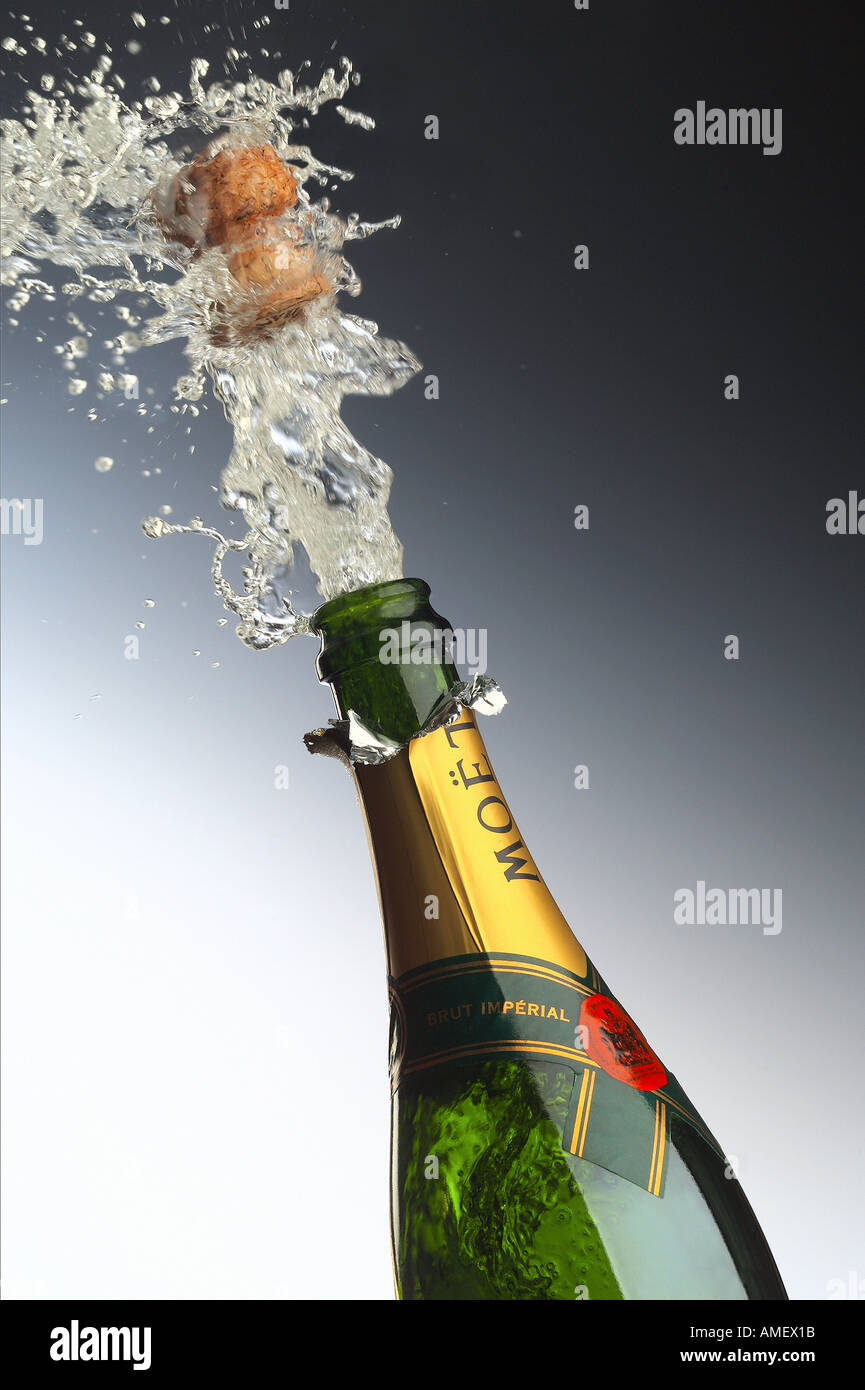 Moet Champagne Bottle Popping