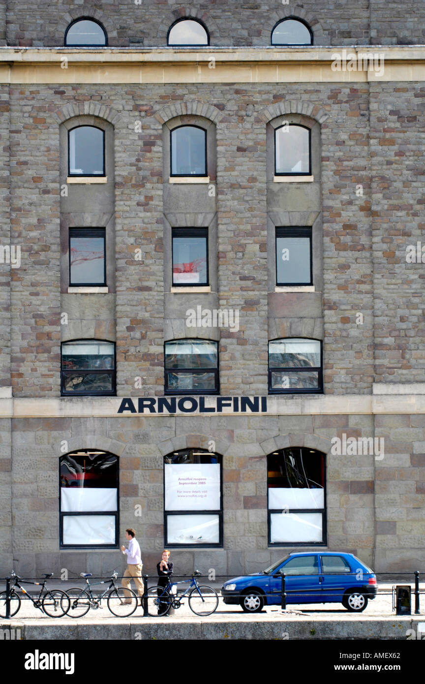 The exterior of the newly refurbished Arnolfini Gallery Bristol England UK GB Stock Photo