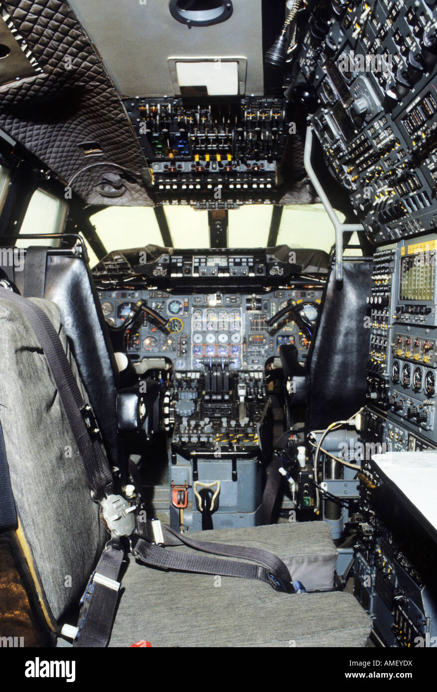 Duxford Air Museum Concord Aircraft Cockpit Concorde Stock