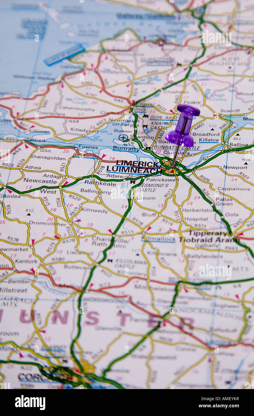 Limerick map hires stock photography and images Alamy