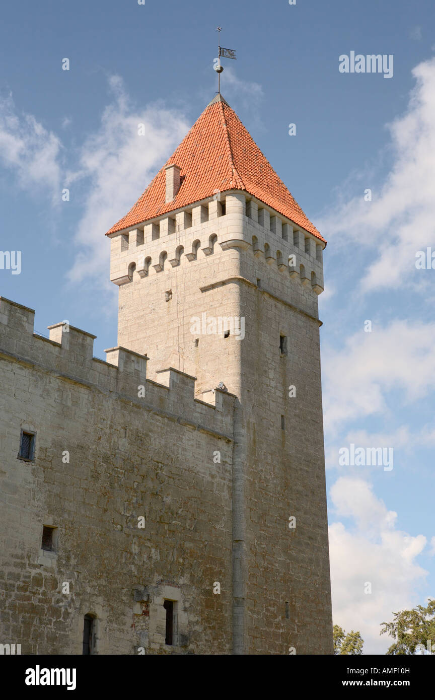 Kuressaare castle tower, Kuressaare, Saaremaa island, Estonia Stock Photo