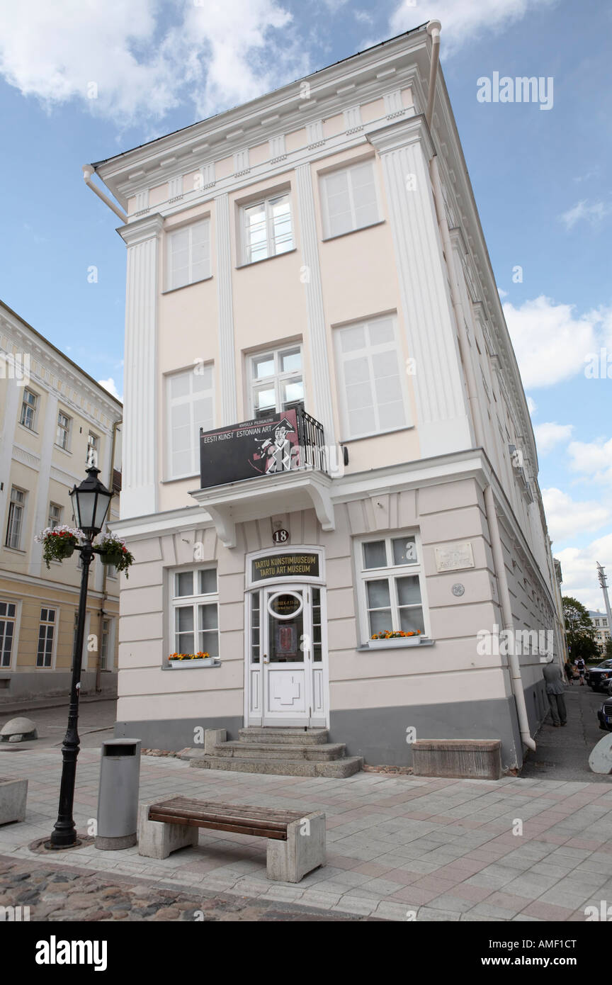 Leaning House - Tartu Art Museum, Tartu, Estonia Stock Photo